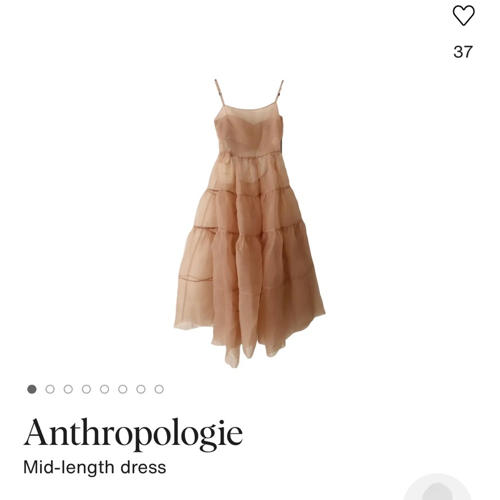Anthropologie sheer Formal Dress